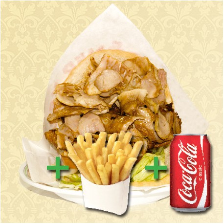 MENU DÖNER KEBAB DE POLLO 